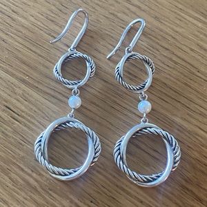 Silver drop earrings